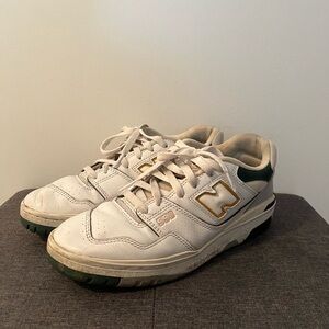 New Balance 550 White and Green Sneakers